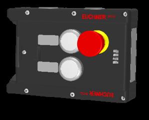 Euchner MGB-L0-ARA-AM3A1-M-L-121259 Interlocking module MGB-L0-ARA, with 2 pushbuttons, emergency stop, incl label carrier