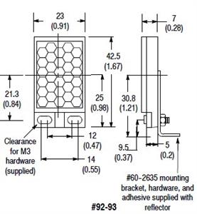 Allen Bradley 92-93 Reflectors for Photo Sensor