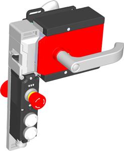 Euchner MGBS-P-L2HE-AR-U-R-SH-165423 MGBS set AR, M23, emergency stop, 2 pushbuttons, with escape release, door hinge on right