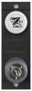 Euchner MSM-1-P-CA-LQU-E6-163610 Submodule MSM-1-P (white cover for indicators, slide-in label, key-operated rotary switch)