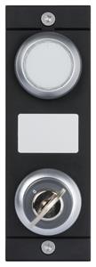 Euchner MSM-1-P-CA-PQD-E9-163855 Submodule MSM-1-P (1 illuminated pushbutton, 1 key-operated rotary switch, form V, slide-in label)