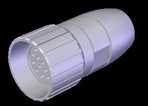 Euchner STECKVERBINDER 17POL RC-17P1N8A80CP Plug connector RC17 for connection to enabling switches, for example