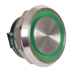 Allen Bradley 800K-30FMG24X10E100H 800K 305mm Piezo Push Button 24V AC/DC Illuminated Green 1 NO Text