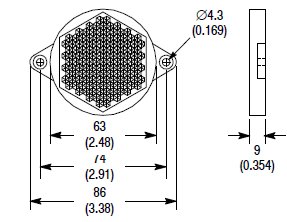 Allen Bradley 92-90 Reflectors for Photo Sensor