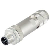 Pepperl+Fuchs V1S-G-ABG-PG9 Male connector M12 straight A-coded 4-pin, for cable diameter 5 - 8 mm, shielded, field-attachable