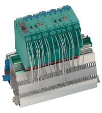 Pepperl+Fuchs K-DUCT-BU-UPR-03 Profile rail with UPR-03- * insert, 3 conductors, wiring comb field side, blue