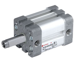 Norgren RA/192080/JMX/50 ISO compact double acting cylinder, double ended piston rod, 80mm diameter, 50mm stroke