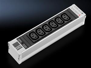 Rittal DK 7856.070 DK PSM Plus socket module, C13, 6-way, black, non-switchable, with thermal overcurrent protection