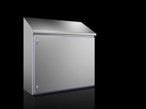 Rittal HD 1315.600 HD Compact enclosure, WHD: 810x650(H1)x821(H2)x300 mm, Stainless steel 14301, with mounting plate, with hinged door and silicone seal