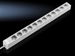 Rittal DK 7240.310 DK Socket strip, CEE 7/3 (type F), 12-way, 250 V, 16 A, LHD: 658,6x44x44 mm, Without switch Turkey