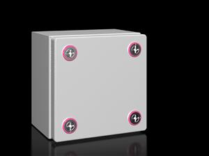 Rittal KX 1502.000 KX Terminal box, WHD: 200x200x120 mm, sheet steel, without mounting plate, with cover, without gland plate