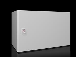 Rittal AX 1339.000 AX Compact enclosure, WHD: 600x380x350 mm, sheet steel, with mounting plate, single-door, with one cam lock