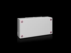 Rittal KX 1532.000 KX Terminal box, WHD: 400x200x120 mm, sheet steel, without mounting plate, with cover, with gland plate