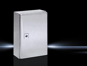 Rittal AE 1001.600 AE Compact enclosure, WHD: 200x300x120 mm, Stainless steel 14301, with mounting plate, single-door, with one cam lock