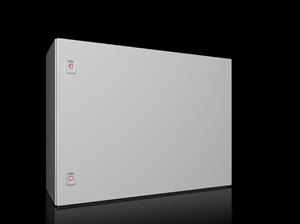 Rittal AX 1055.000 AX Compact enclosure, WHD: 800x600x300 mm, sheet steel, with mounting plate, single-door, with two cam locks