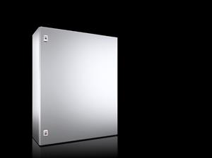 Rittal AX 1016.000 AX Compact enclosure, WHD: 800x1000x300 mm, stainless steel 14301, with mounting plate, single-door, with two cam locks