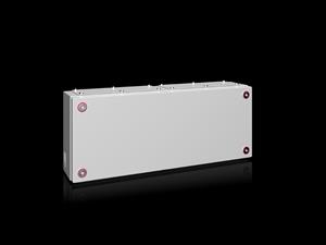 Rittal KX 1533.000 KX Terminal box, WHD: 500x200x120 mm, sheet steel, without mounting plate, with cover, with gland plate