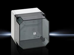 Rittal PK 9519.100 PK Polycarbonate enclosure, WHD: 182x180x165 mm, fibreglass-reinforced polycarbonate, without knockouts, with transparent cover