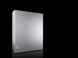 Rittal AX 1012.000 AX Compact enclosure, WHD: 600x760x210 mm, stainless steel 14301, with mounting plate, single-door, with two cam locks