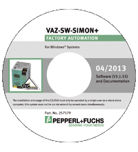 Pepperl+Fuchs VAZ-SW-SIMON+ Software for configuration of K30 Master Monitors/K31 and KE4 Safety Monitors