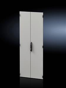 Rittal DK 5301.602 Sheet steel door, vertically divided, solid for VX IT, for enclosure width 600 mm, for enclosure height 2,000 mm, sheet steel, spray-finished, RAL 7035, handle and hinges: RAL 9005 Turkey