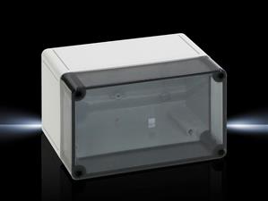 Rittal PK 9515.100 PK Polycarbonate enclosure, WHD: 180x110x111 mm, fibreglass-reinforced polycarbonate, without knockouts, with transparent cover