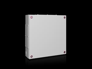 Rittal KX 1539.000 KX Terminal box, WHD: 400x400x120 mm, sheet steel, without mounting plate, with cover, with gland plate