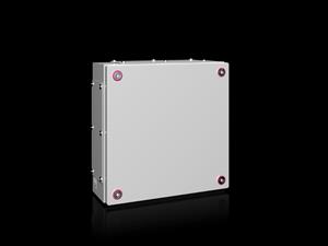 Rittal KX 1535.000 KX Terminal box, WHD: 300x300x120 mm, sheet steel, without mounting plate, with cover, with gland plate