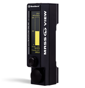 Bronkhorst MASS-VIEW® MV-191-HE Helium Flow Meter with integrated display