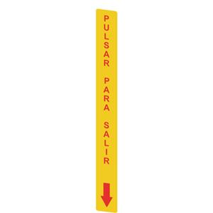 Pizzato VF AP-A1AGR06 Yellow adhesive in PC, rectangular 300x32 mm, red writing 