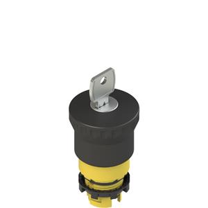 Pizzato E2 1PEBZ4511 Black mushroom pushbutton, release with key Turkey