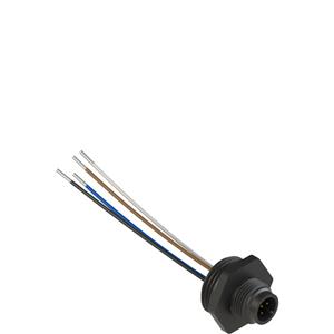 Pizzato VF CNP5PM M12 plastic male wired connector, 5 poles, for PG 13,5 threads
