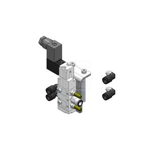 Dopag 1023740 Solenoid valve with industrial plug type CI and holding sheet metal