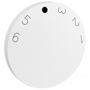 Alre ET-10 Adjustment knob for devices in B2000 series, scale 1…6, pure white, gloss