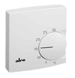 Alre KTRVB-048.100 Room thermostat, heating/cooling, surface-mounted, 24V AC/V DC, output 0…10V/10…0V, 2-pipe