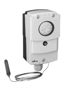 Alre JET-143 XF Capillary thermostat, wall mounting, 70…130…°C, internal setting, external resetting, capillary length 18m