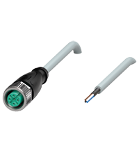Pepperl+Fuchs V1-G-5M-PVC-ABG Female cordset single-ended M12 straight A-coded, 4-pin, PVC cable grey, shielded