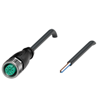 Pepperl+Fuchs V1-G-BK0,5M-PVC-U Female cordset single-ended M12 straight A-coded, 4-pin, PVC cable black, UL approved