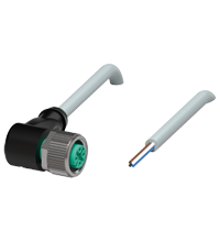 Pepperl+Fuchs V1-W-6M-PUR Female cordset single-ended M12 angled A-coded, 4-pin, PUR cable grey