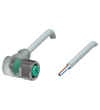 Pepperl+Fuchs V1-W-A2-0,6M-PUR Female cordset single-ended M12 angled A-coded, LED 4-pin, PUR cable grey