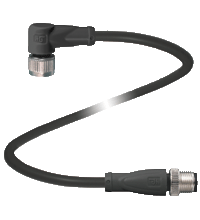 Pepperl+Fuchs V1-W-BK5M-PUR-A-V1-G-A2 Double-ended cordset, M12 to M12, LED, PUR cable, 4-pin Turkey