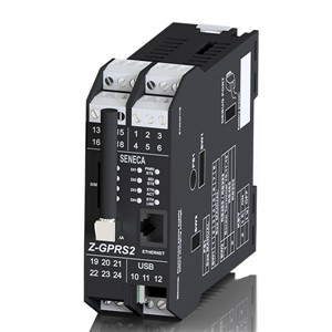 Seneca Z-GPRS2 GSM/GPRS datalogger with built-in IOs and telecontrol functions