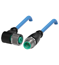 Pepperl+Fuchs V1-W-N-10M-PUR-V1-G Cordset M12 socket angled to M12 plug straight A-coded, 2-pin, PUR cable blue, NAMUR