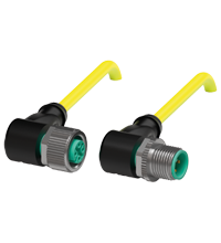 Pepperl+Fuchs V1-W-YE10M-PVC-U-V1-W Cordset M12 socket angled to M12 plug angled A-coded, 4-pin, PVC cable yellow, UL approved Turkey