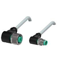 Pepperl+Fuchs V11-W-1,5M-PVC-V3-WM Cordset M12 socket angled to M8 plug angled A-coded, 3-pin, PVC cable grey
