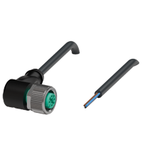 Pepperl+Fuchs V11-W-BK5M-PVC-U Female cordset single-ended M12 angled A-coded, 3-pin, PVC cable black, UL approved