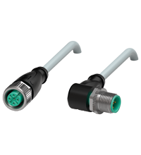 Pepperl+Fuchs V15-G-1,5M-PUR-ABG-V15-W Cordset M12 socket straight to M12 plug angled A-coded, 5-pin, PUR cable grey, shielded Turkey