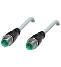 Pepperl+Fuchs V15S-G-1M-PUR-V15S-G Adapter cable M12 plug straight to M12 plug straight A-coded, 5-pin, PUR cable grey