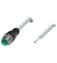 Pepperl+Fuchs V15S-G-3M-PUR Male cordset single-ended M12 straight A-coded, 5-pin, PUR cable grey