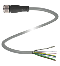 Pepperl+Fuchs V19-G-8,6M-PUR-ABG-Y292284 Female cordset, M12, 8-pin, shielded, PUR cable